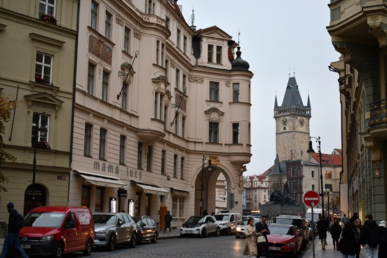 On the way to Prague city square
